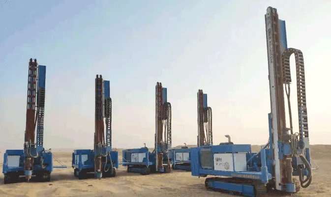 Multiple Anman drill units operating at desert project