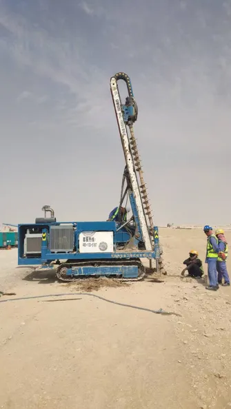 MXL-150DC multi-functional drill rig working at Dubai desert site