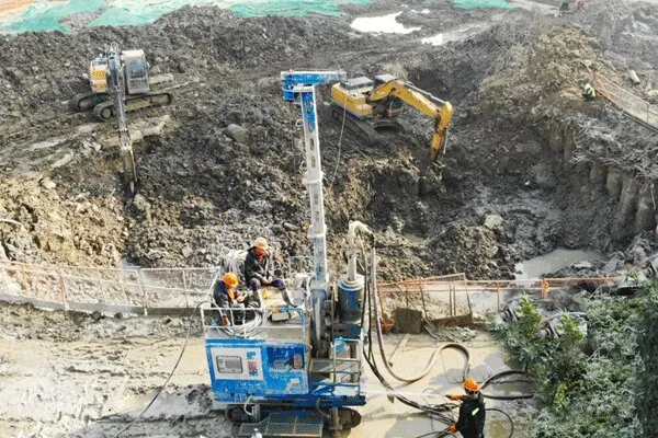 Wuxi, Jiangsu – SJL-120 Rotary Jet Grouting Cut-off Wall – MJS Method – Subway Project