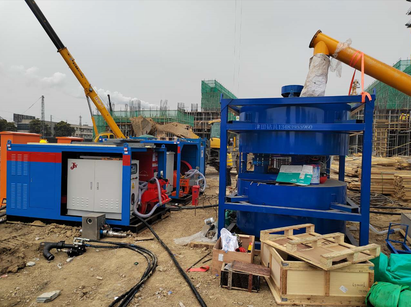 MJS method equipment system at Suzhou water stop project