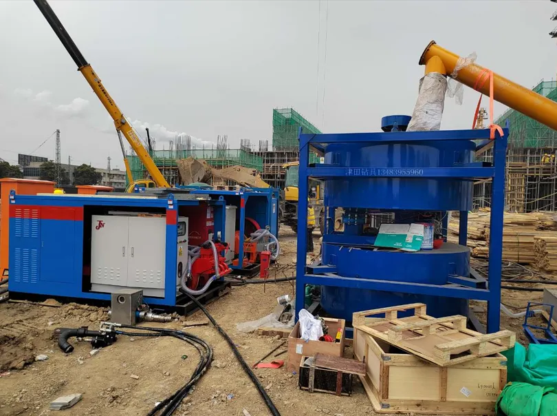 MJS method equipment system at Suzhou water stop project