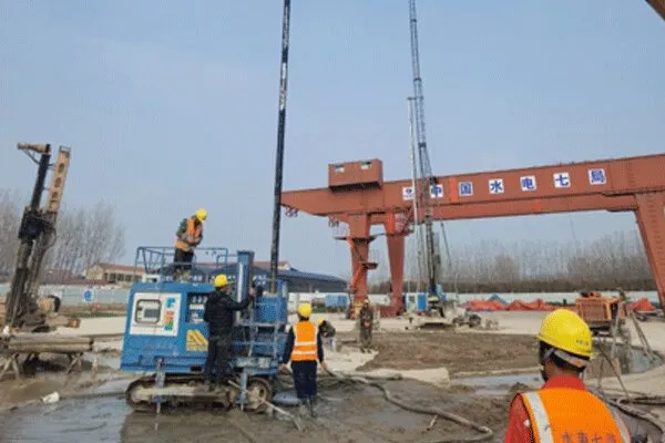 Ammann SJL-120 Rotary Jet Drill Rig – MJS Method Construction in Jiaozuo, Henan
